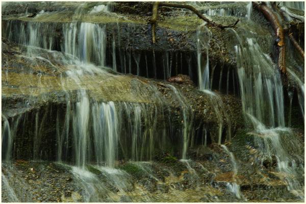 Detail of a waterfall on Black Rock Mountain