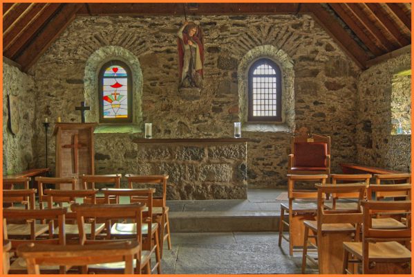 Inside the church