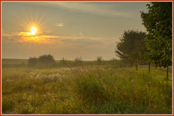 Sunrise near Marathon City, WI