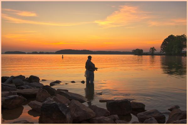 Fishing before sunrise