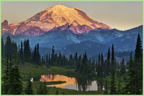 Sunrise at Tipsoo Lake