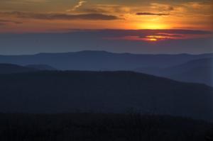 Appalachian sunset from Snowshoe Mtn