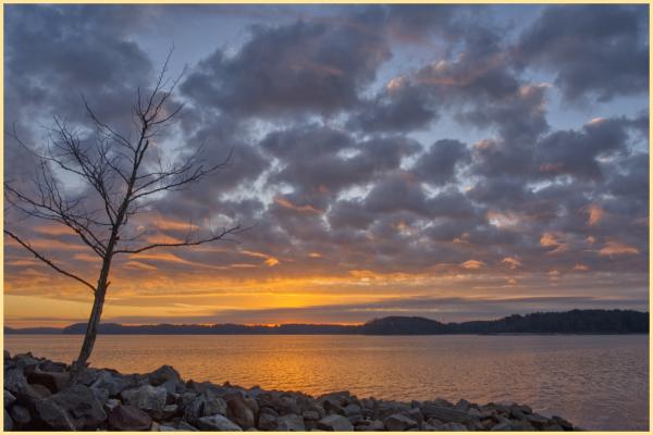 Twilight clouds at Lake Lanier
