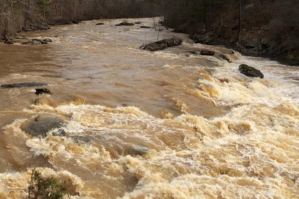 Sweetwater Creek in full flood
