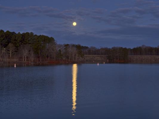 Moonset at Twilight