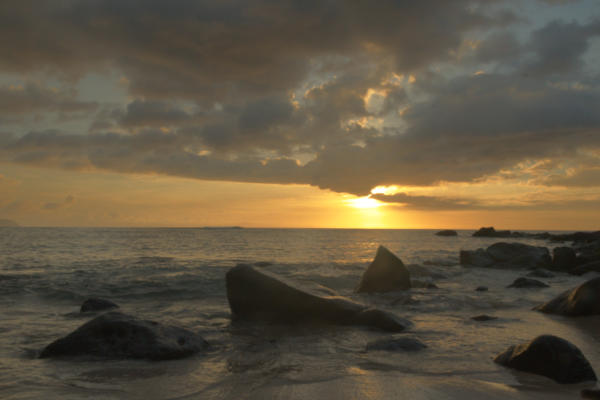 Sunset at Laniakea Beach