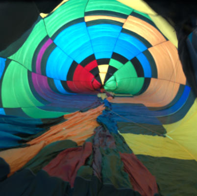 Inside view from the bottom, of a different balloon.