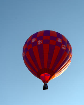 The Clemson balloon aloft