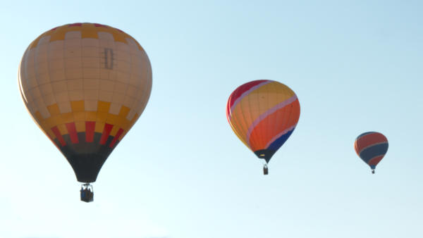 Balloons taking off from Helen, GA in the race to the Atlantic
