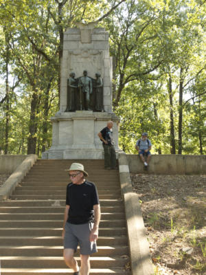 Hikers at the Illinois Monument