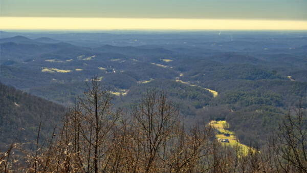 Looking west from Ramrock Mountain west of Woody Gap on the AT