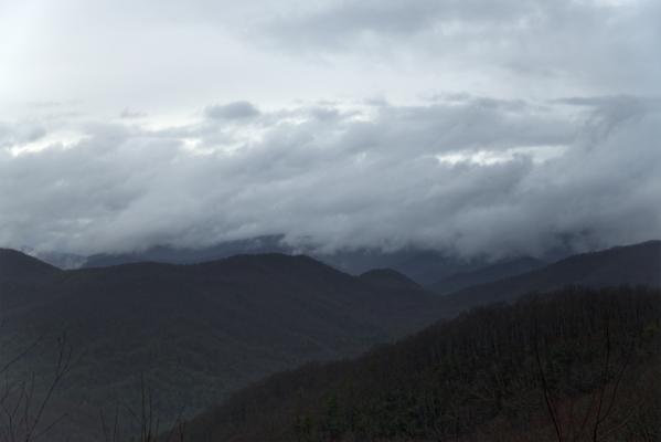 View from Hogpen Gap on a stormy afternoon