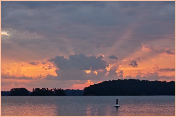 Lake Laneir cloudy sunrise