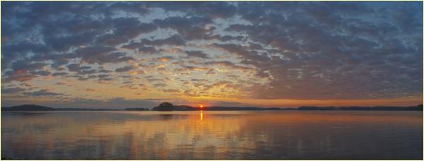 Lake Lanier sunrise panorama