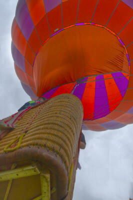Worm's eye view of the Hot Apple Fly balloon