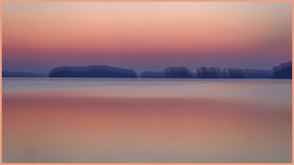 A very plain, calm morning twilight at Lake Lanier