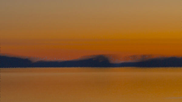 Abstract sunrise over Lake Lanier