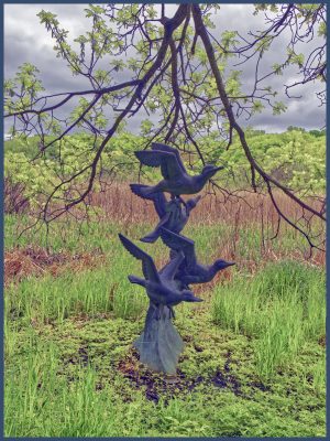 Statuary at the arboretum