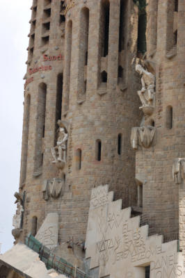 Detail on La Sagrada Familia in Barcelona