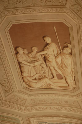 A painting in the Vatican  library.  3D look in a painting