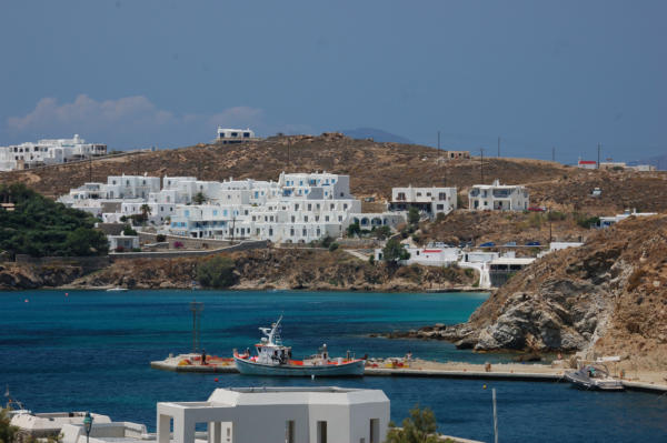 Part of the harbor at Mykonos