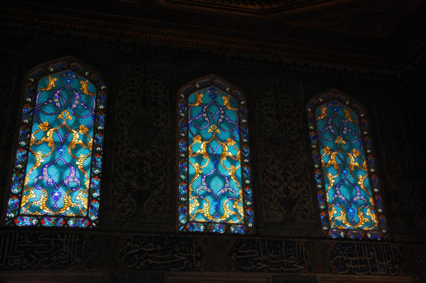 Bedroom windows Inside the palace in Istanbul