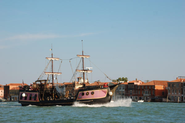 Pirate ship in Venice