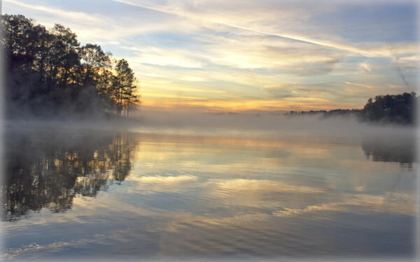 At sunrise, in a different location