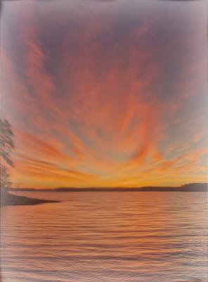 Lake Lanier sunrise image smudged some