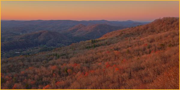 Early light on Black Rock Mountain on the last morning