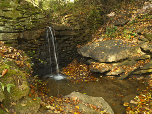 Waterfall at the paper mill along Sopes Creek