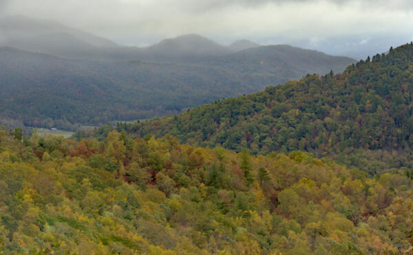 View from the Cowee overlook at Black Rock Mountain State Park