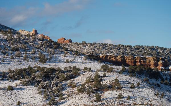 A snowy hillside