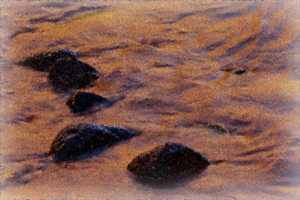 Abstract reflections in the Fremont River east of Fruita, UT