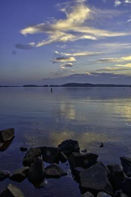 After sunrise at the lake