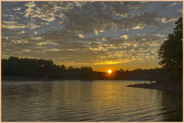 Sunset over Bufrod Dam