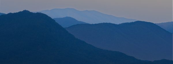 The view from the Foothills Parkway on a dreary morning