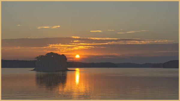 Sunrise beside Stitch Island
