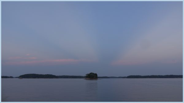 Looking east before sunset