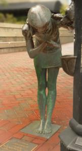 Water fountain near the Asheville City Building