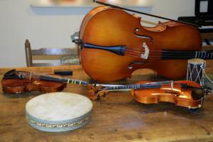 Instruments from the  talent show.