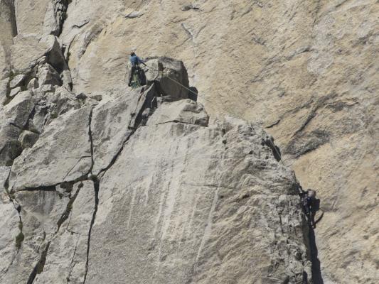 A climber on El Capitan, Thursday