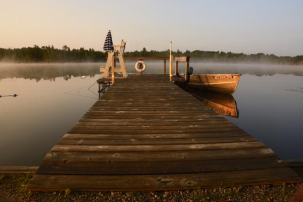 The dock at sunrise, nice and peaceful