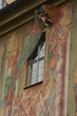 Art on the city hall in Bamberg
