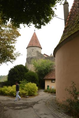 Outside the wall at Rothenberg ob der Tauber